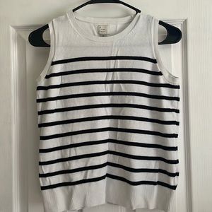 Thin black and white sweater vest